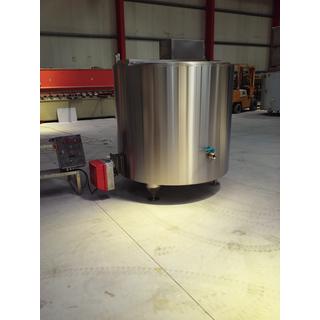 Βραστήρας παστεριωτήρας γάλακτος 1500 λίτρα με καυστήρα
