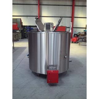 Milk pasteurizer tank 1000 liters with burner